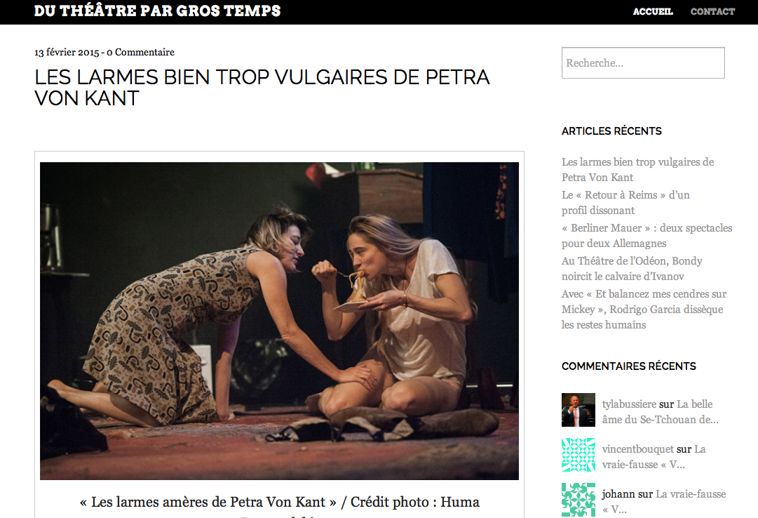 Du théâtre par gros temps