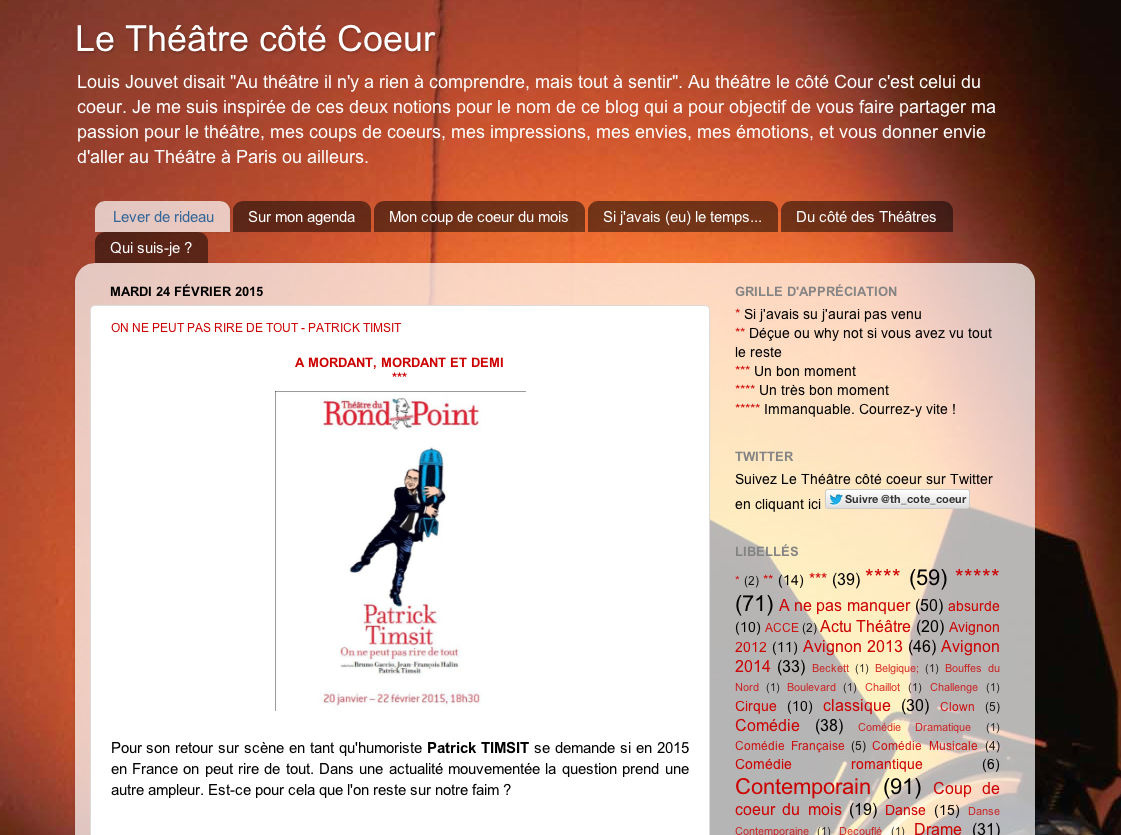 Le Théâtre côté coeur