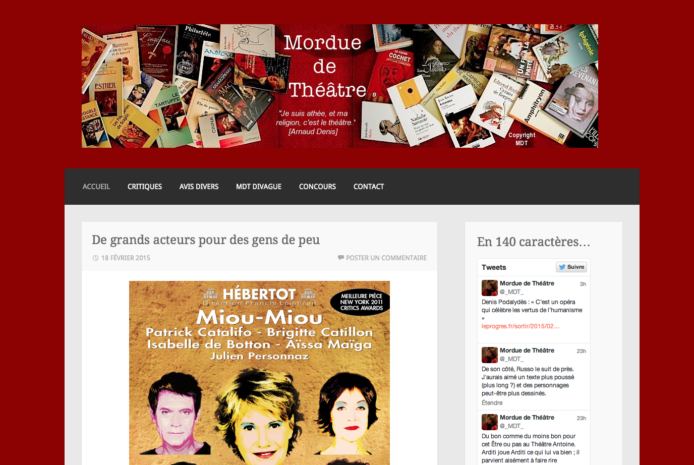 Mordue de théâtre