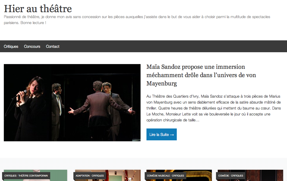 Hier au théâtre