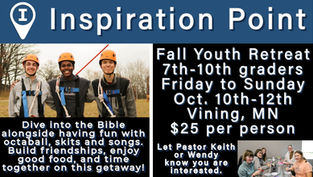 Fall Youth Retreat at Inspiration Point – October 10–12, 2025