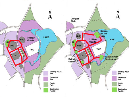 diagram of the AELTC's plans and the alternative plans