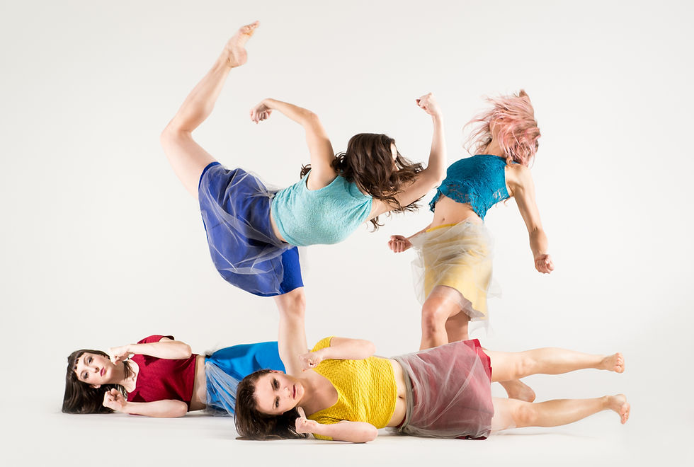 Dancers from The Moving Architects in dynamic poses.