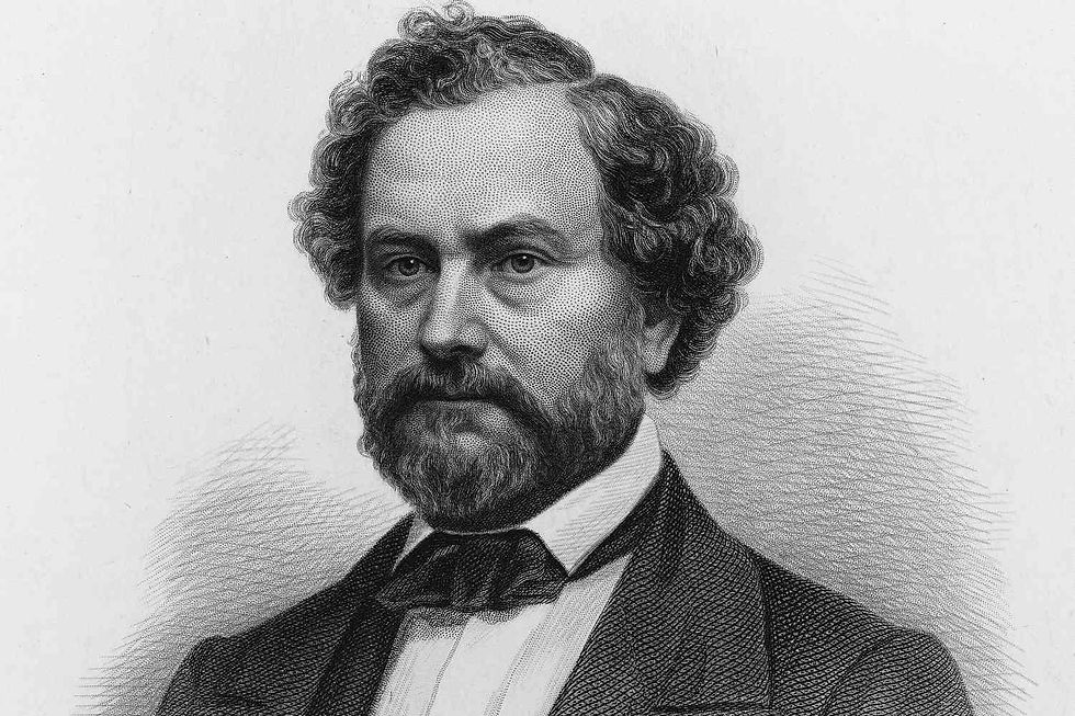 Samuel Colt, invoked here only for the proverb. The article takes no position on firearms policy.