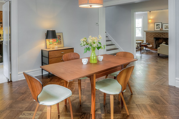 colonial home with mid-century furniture Interiorty LLC