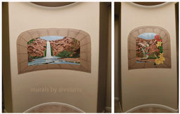 mural indoor curved walls entryways