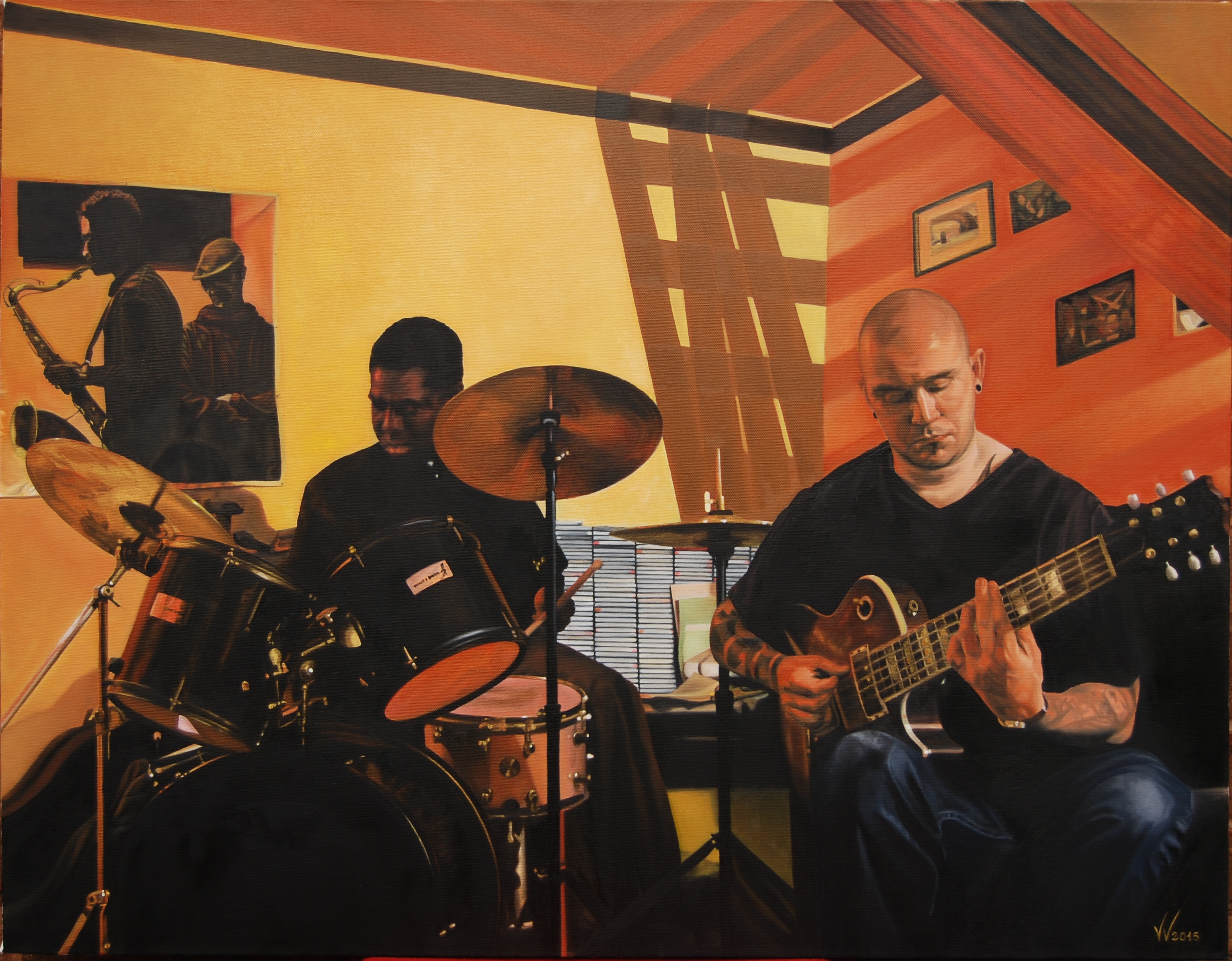 The drummer and the guitarrist