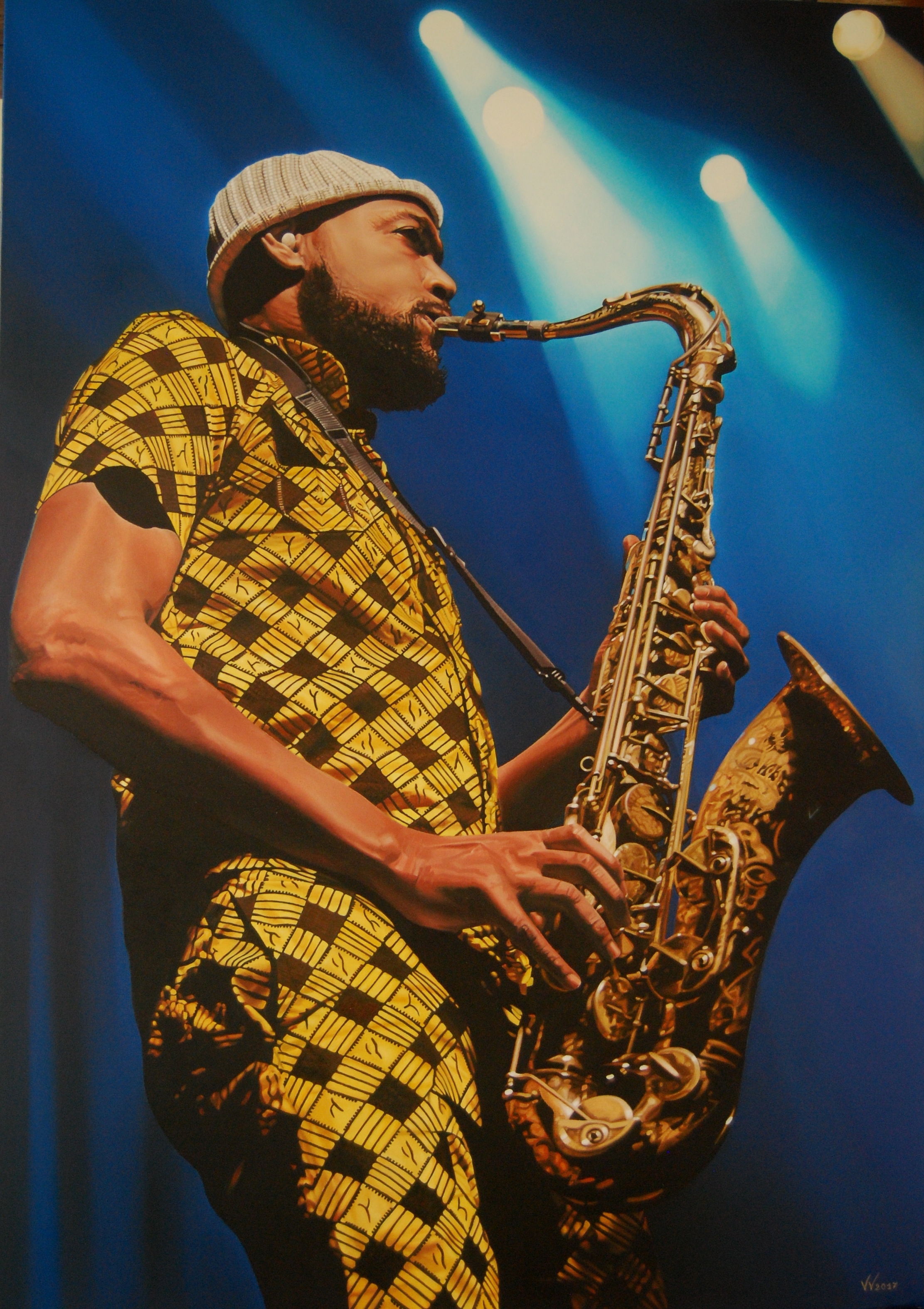 Portrait of a saxophonist