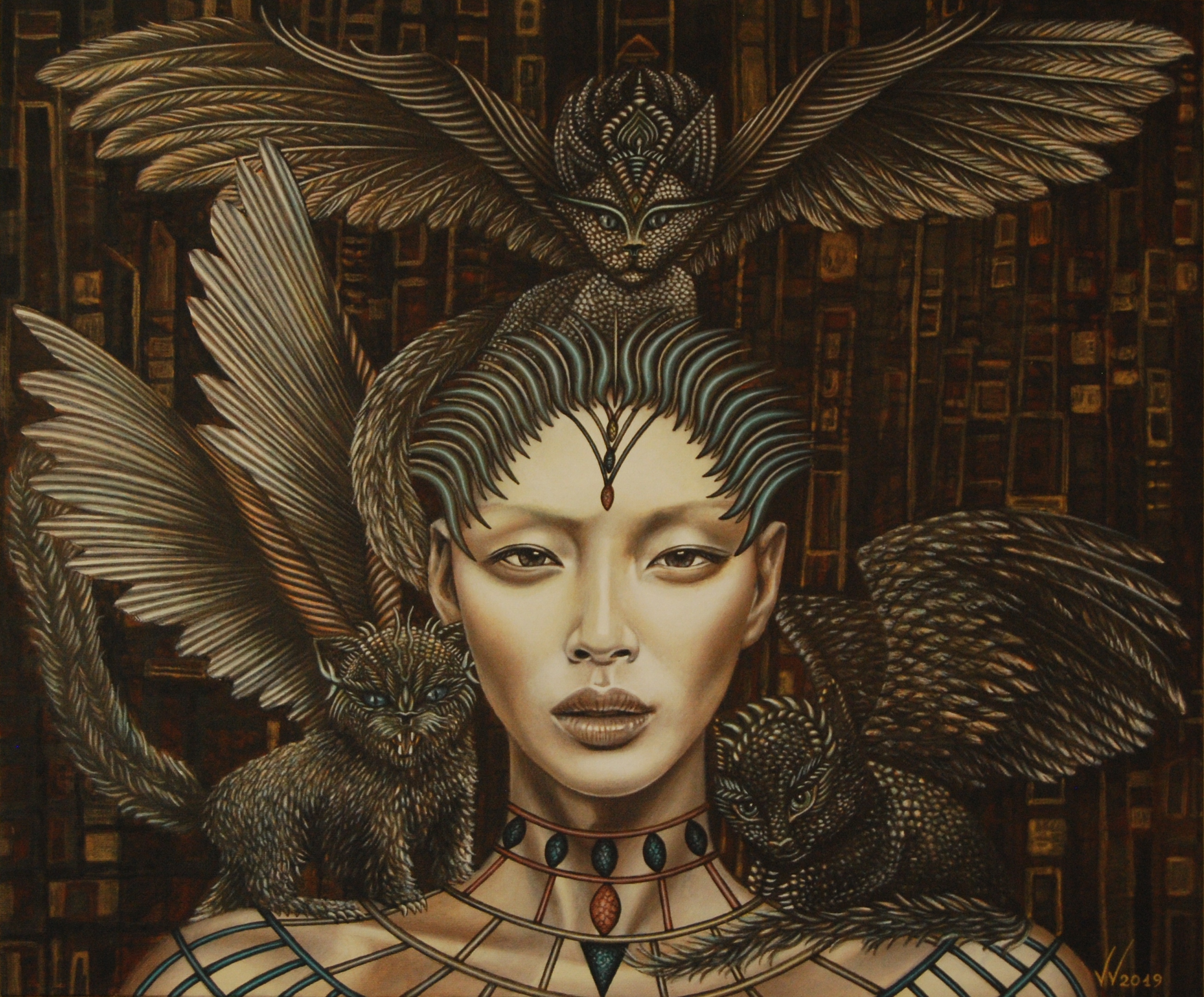 Queen with unknown creatures