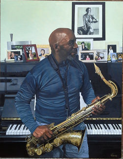 Portrait of a saxophonist