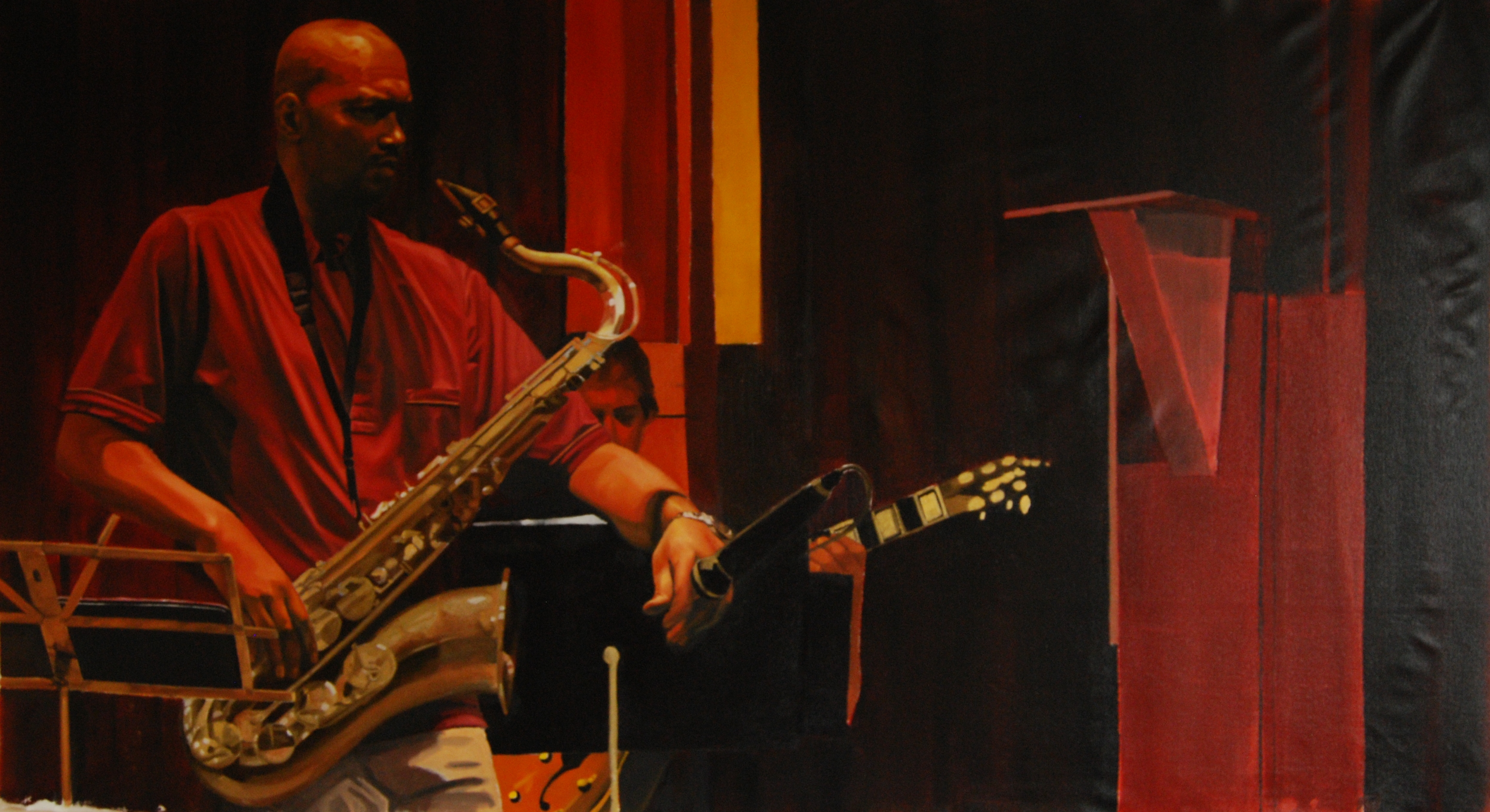 Portrait of a saxophonist