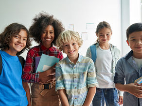 happy preteens ready for middle school