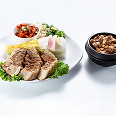 Pork Bossam Combo & Choice of Tofu Soup (보쌈정식)