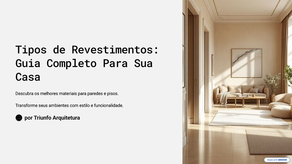 Tipos de Revestimentos