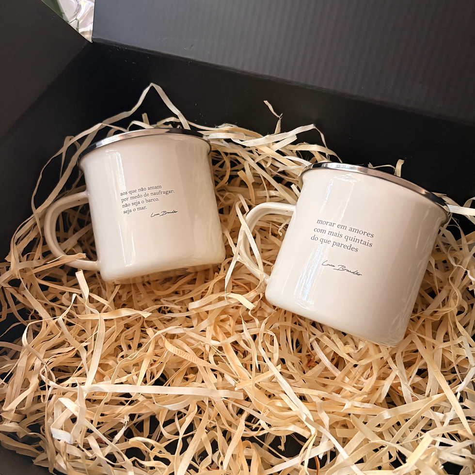 Café & poesia | Par de canecas poéticas