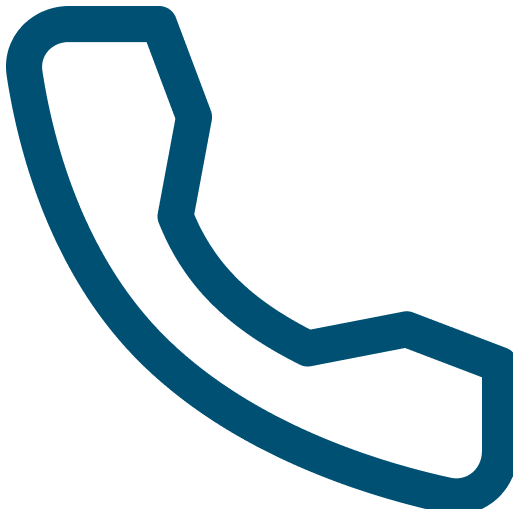 Blaues Icon von einem Telefonhörer