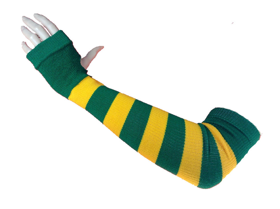 Thumbnail: Striped Fingerless Gloves / Sleeves