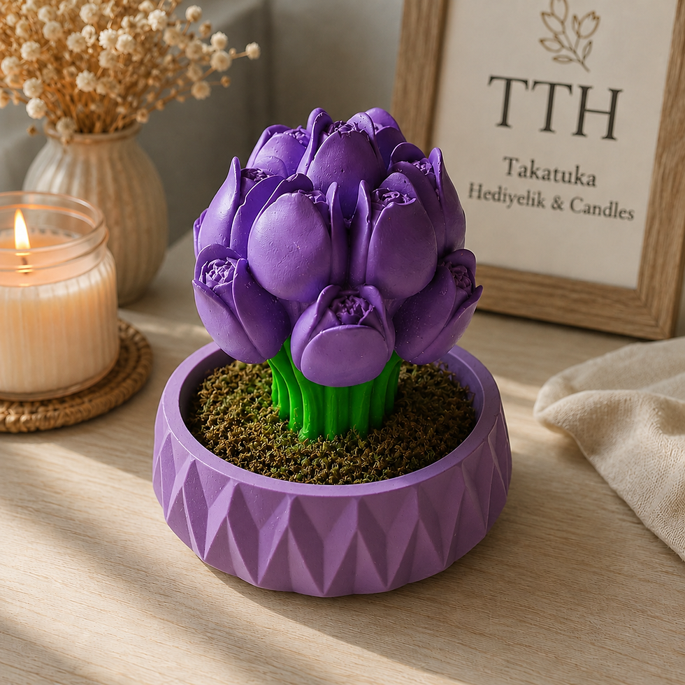 Küçük resim: Beton Lale Buketi Dekoratif Biblo (Kodu:TTH0044)