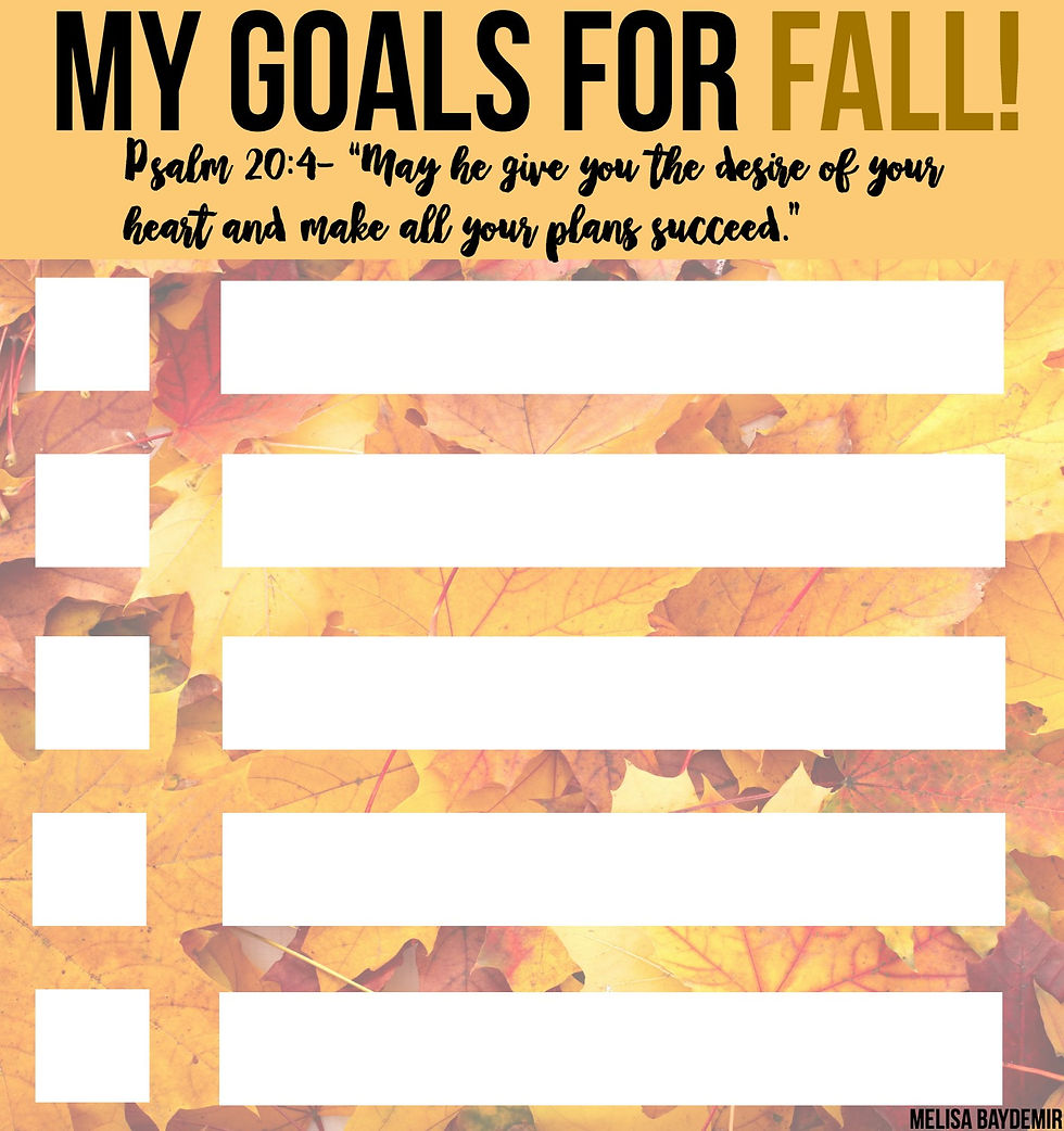 my-fall-goals
