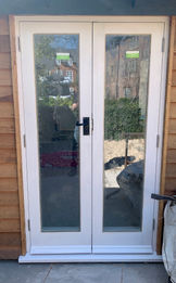 Wooden French doors