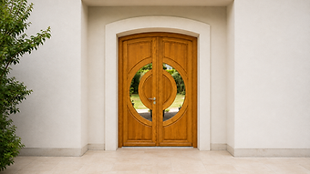 Porte d'entrée double vantail