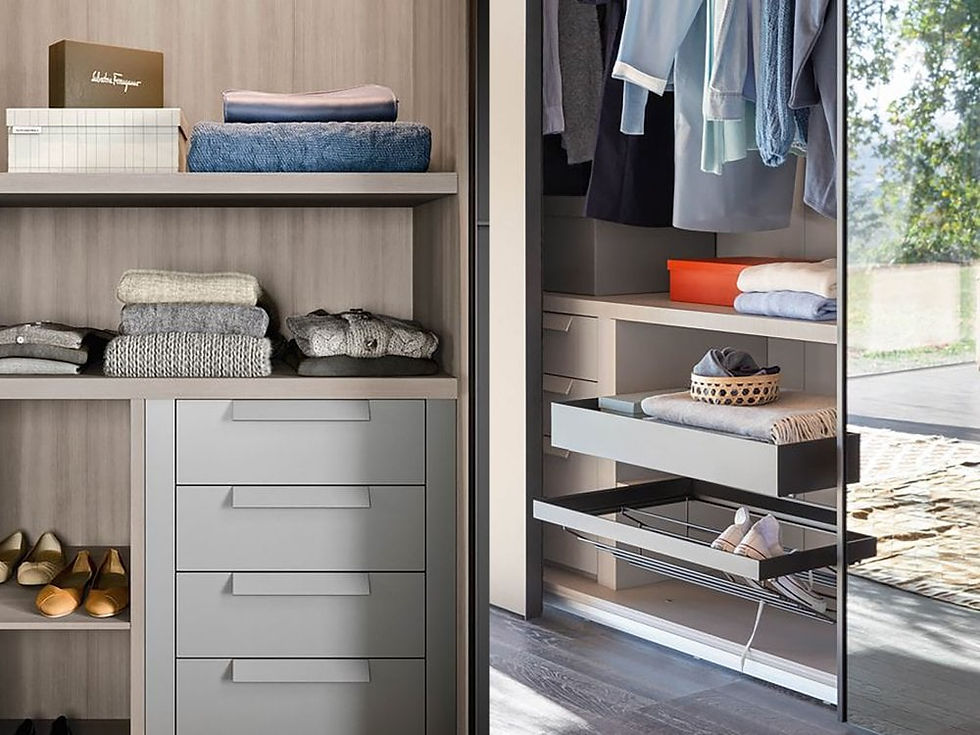 Accessories and fittings for wardrobe