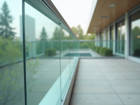 Garde-corps en verre feuilleté dans un espace moderne