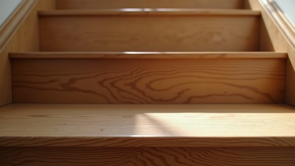 Vue en gros plan d'un escalier en chêne bien poli