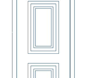 Porte d'entrée affleurante style retro en aluminium
