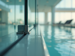 Garde-corps au bord d'une piscine