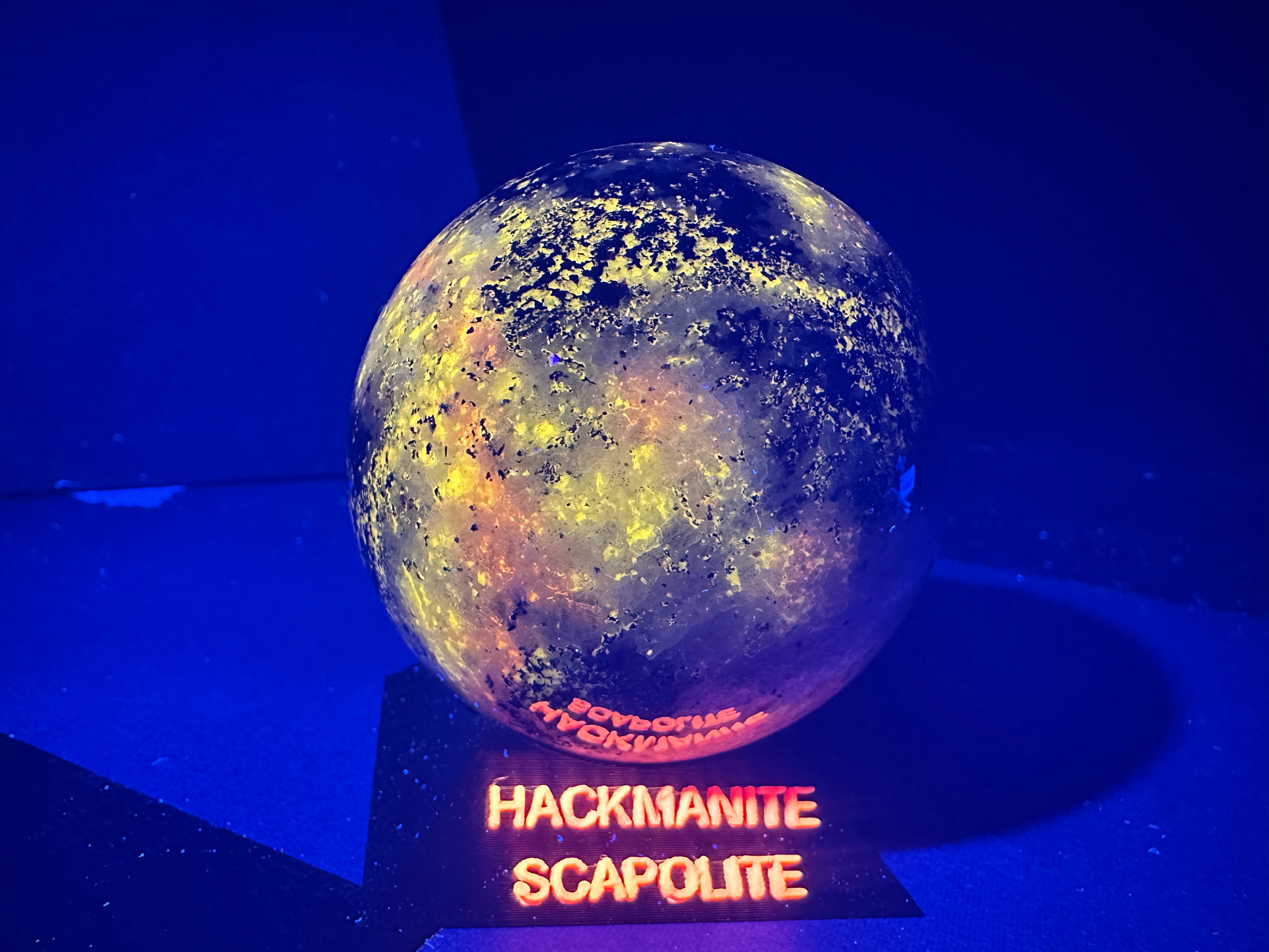 Scapolite and hackmanite 2.6" sphere