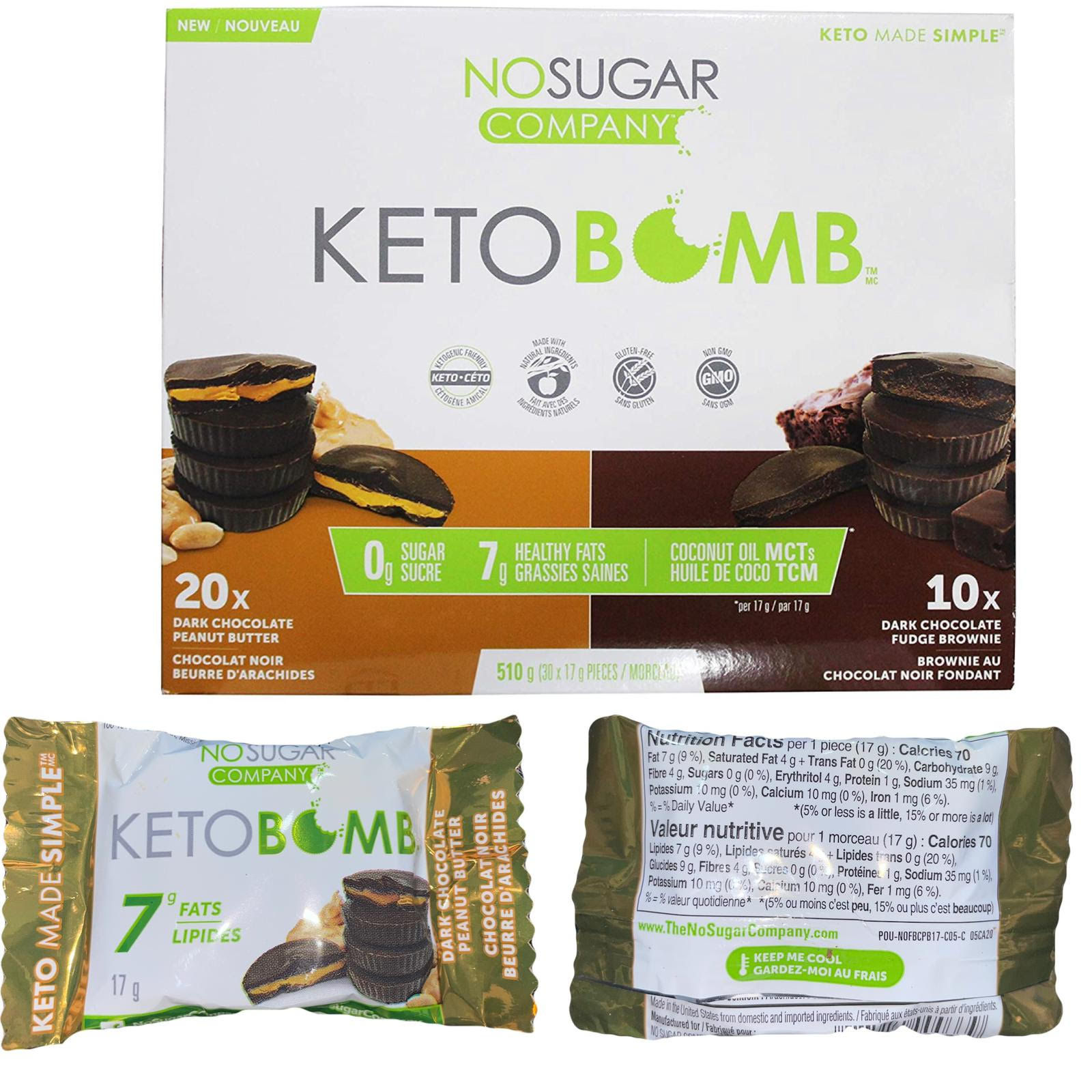 Keto Bomb Bites - Low net Carbs 510g (30 x pieces -17gms each)