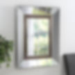 Belgravia art deco style wall mirror with inner frame