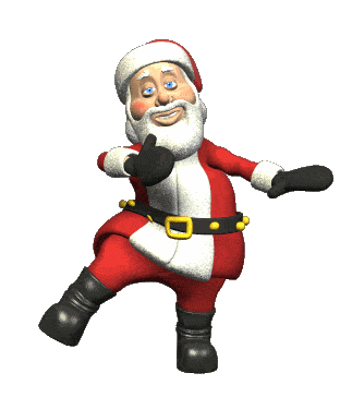 Father Christmas dancing to christmas number one 2023
