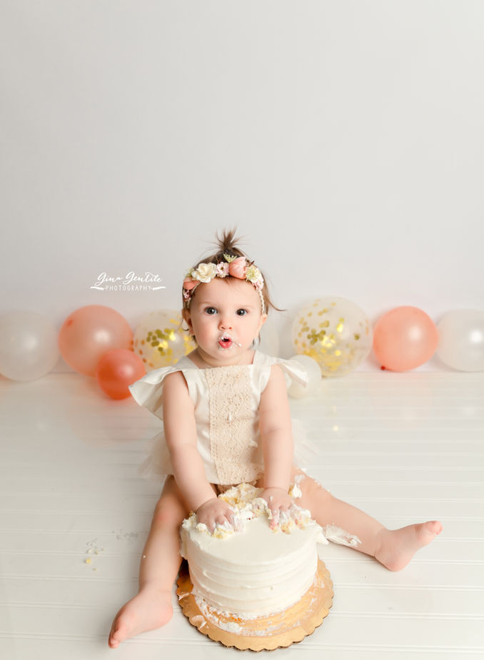 Emilia's Cake Smash Session | Gina Gentile Photography, Long Island Cake Smash & Newborn Pho