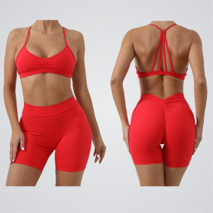 Jumpsuit sportivo modellante in tessuto tecnico 220 g/m², scollo a U frontale, racerback a Y, traspirante e personalizzabile