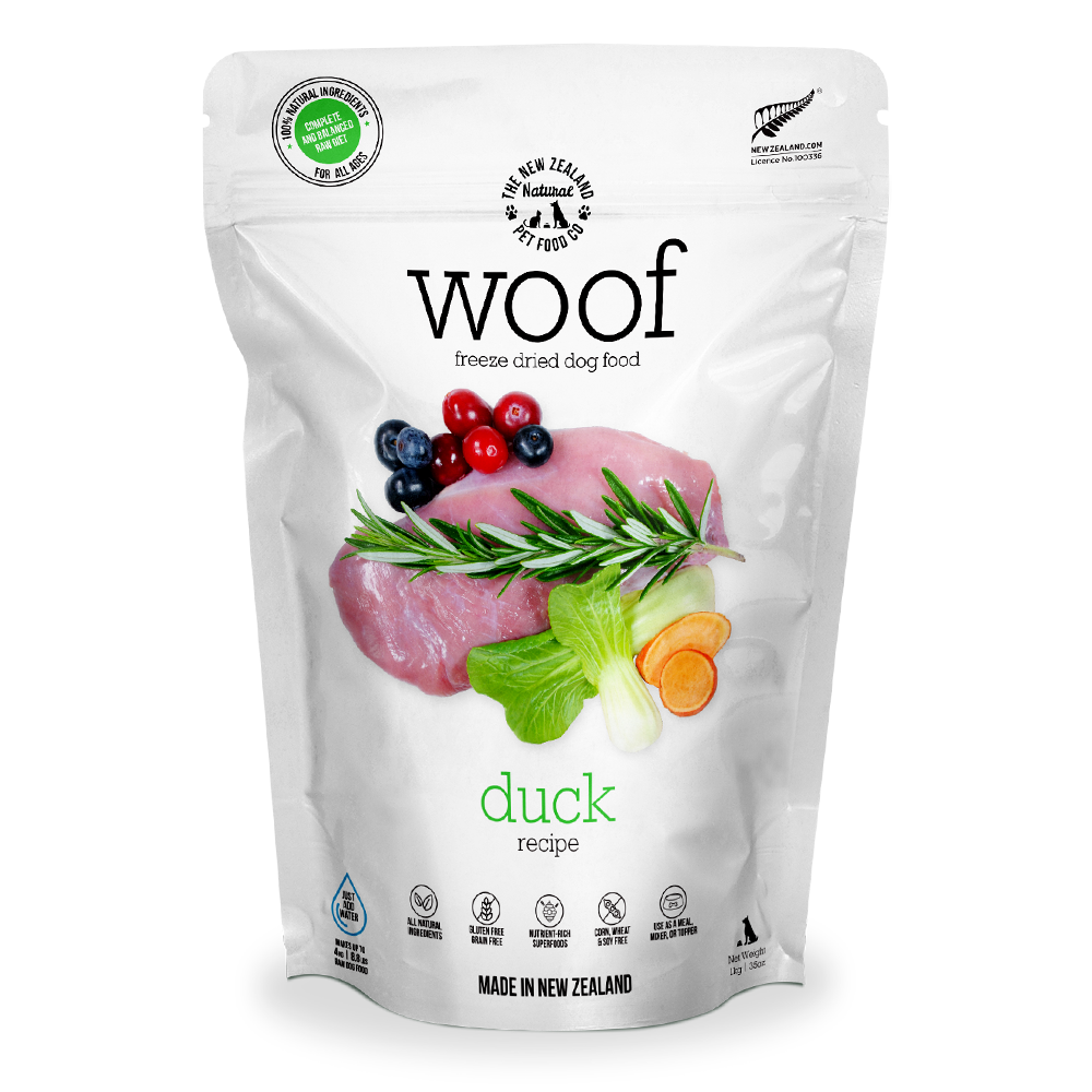 Woof Freeze Dried Raw Dog Food (Duck)