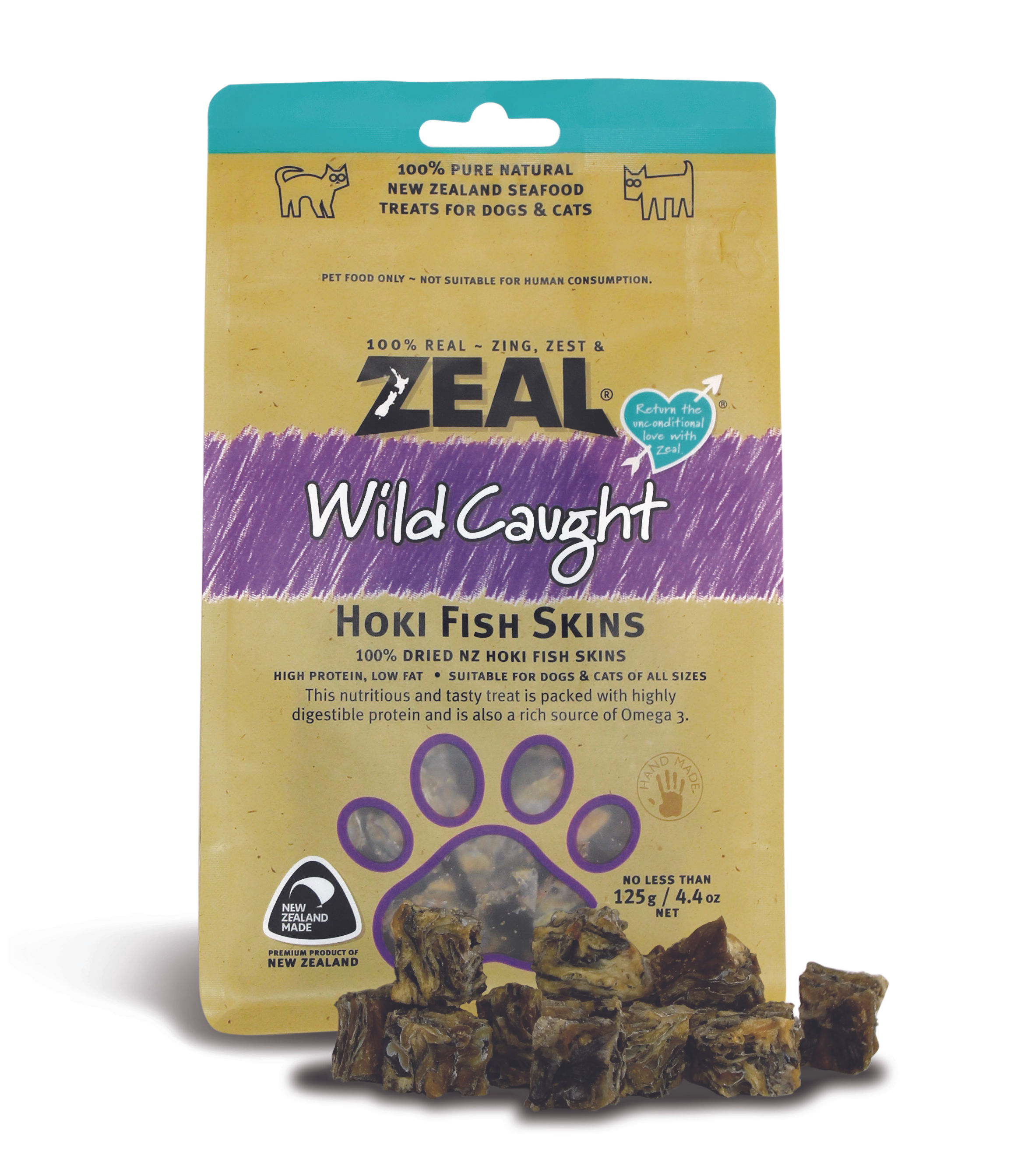 Zeal Wild Caught Hoki Fish Skins (125g)