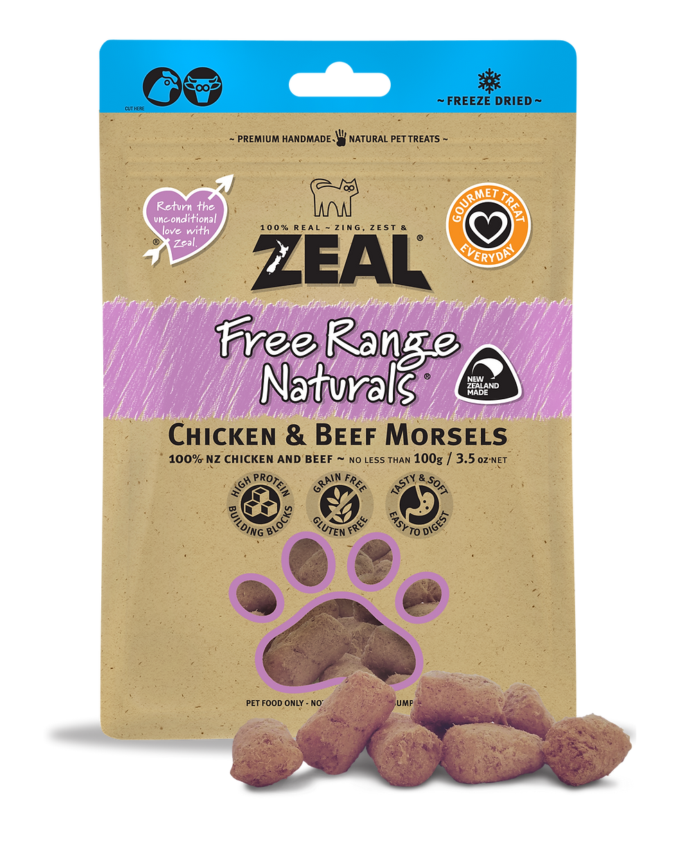 Zeal Free Range Naturals Chicken & Beef Morsels (100g)