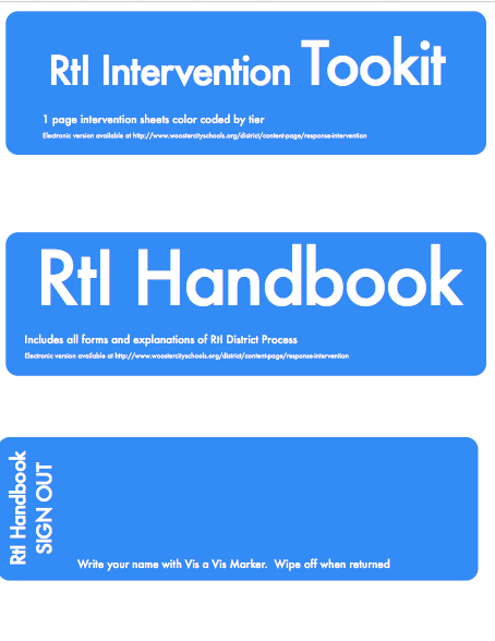 Binder and Toolkit Labels
