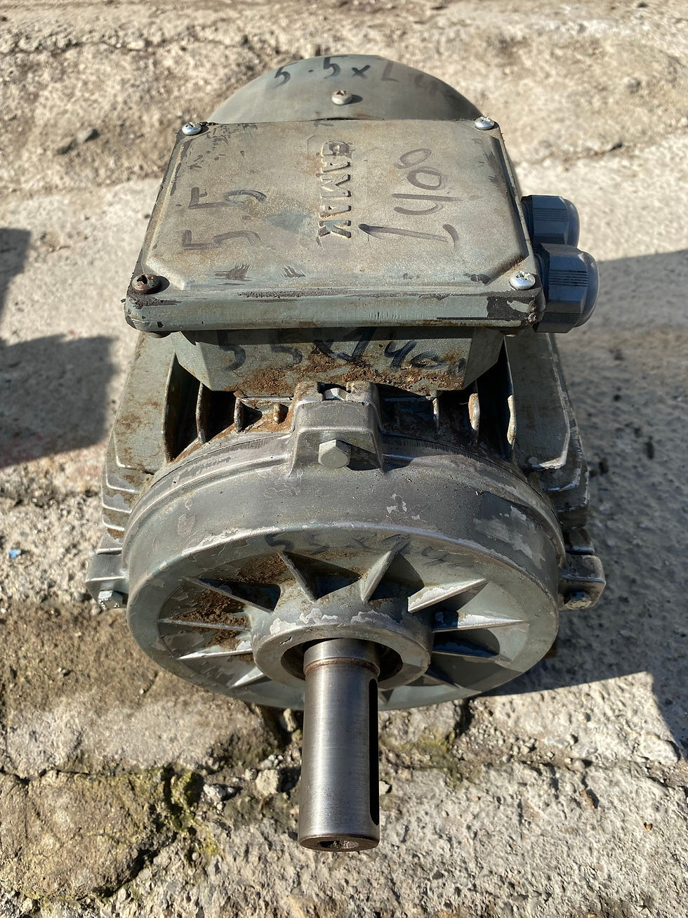 Gamak 4 kW 5.5 HP 380 V trifaze asenkron elektrik motoru, 1400 rpm, ikinci el bakımlı