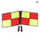 Thumbnail: Referee Linesman Flags (Pair) with Carry Bag | Football & Multi-Sport