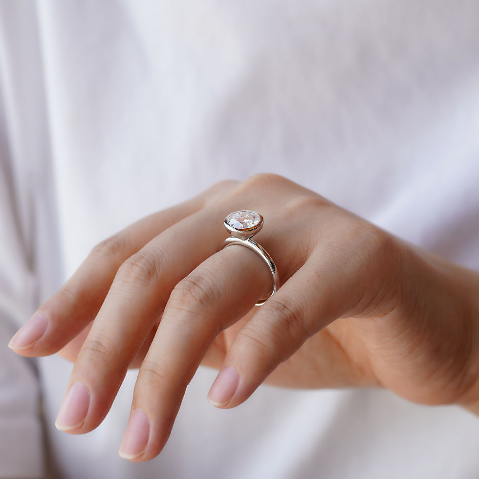 Thumbnail: 3ct Round cut bezel setting