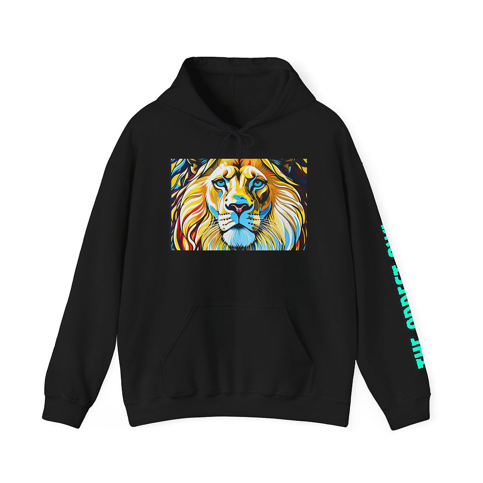 Thumbnail: Leo-Inspired Rainbow Lion Hoodie – Colorful Art Hoodie by The Oddest Owl