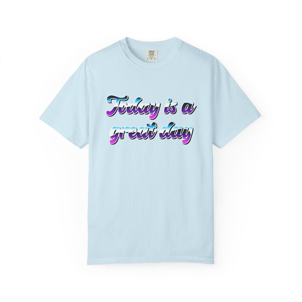 Thumbnail: Positive Vibes Graphic T-Shirt — "Today is a great day" The Oddest Owl Design