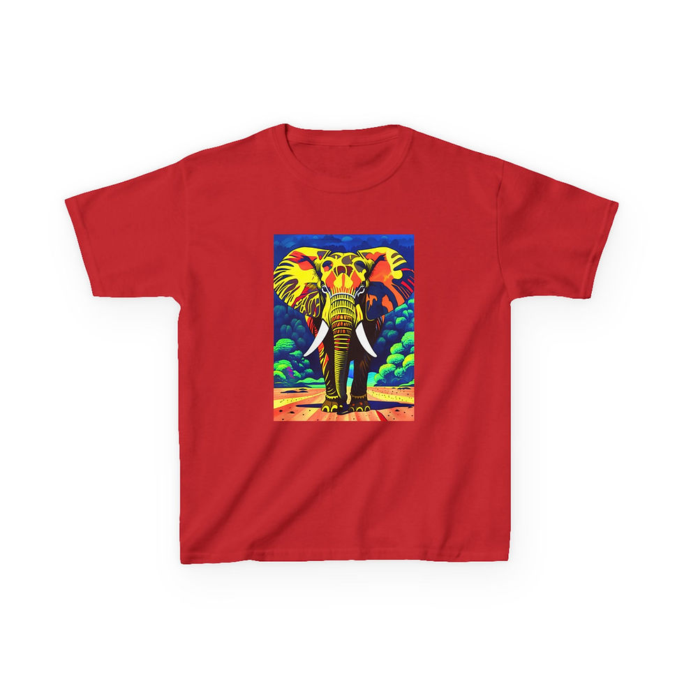 Thumbnail: Kids Tee — Colorful Elephant & 'The Oldest Owl' Graphic - Henry the Elephant