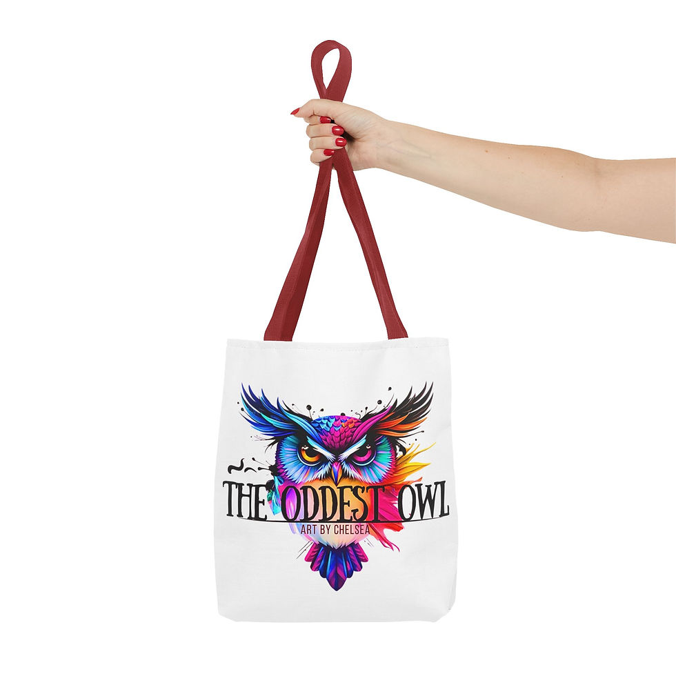 Thumbnail: Colorful Owl Tote Bag — The Oddest Owl Art Print