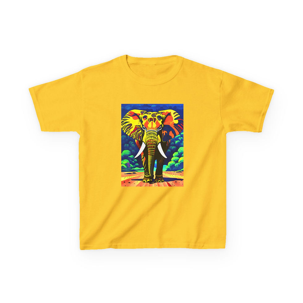 Thumbnail: Kids Tee — Colorful Elephant & 'The Oldest Owl' Graphic - Henry the Elephant