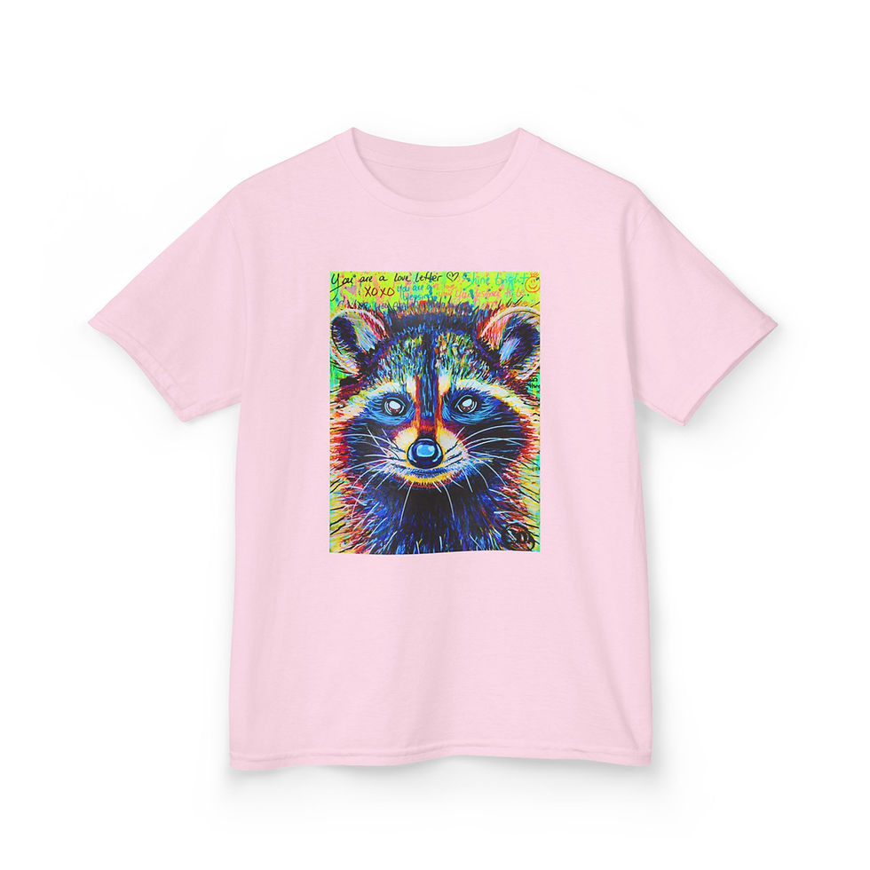Thumbnail: Kids Colorful Raccoon Tee — "The Oddest Owl" Graphic Shirt for Children