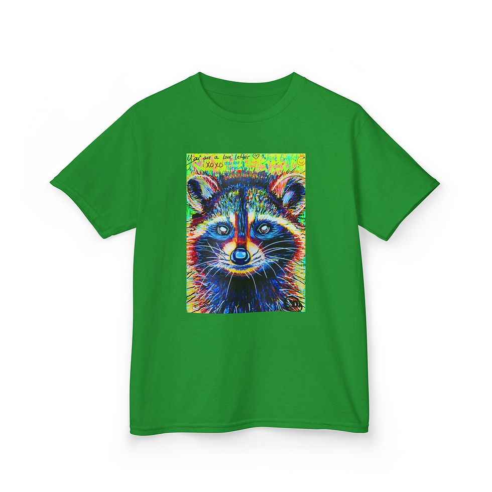 Thumbnail: Kids Colorful Raccoon Tee — "The Oddest Owl" Graphic Shirt for Children